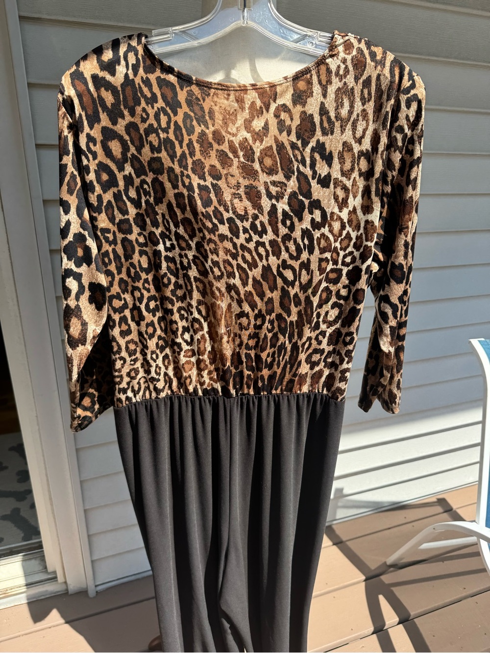 Roz & Ali Leopard Print Jumpsuit - Picture 3 of 6